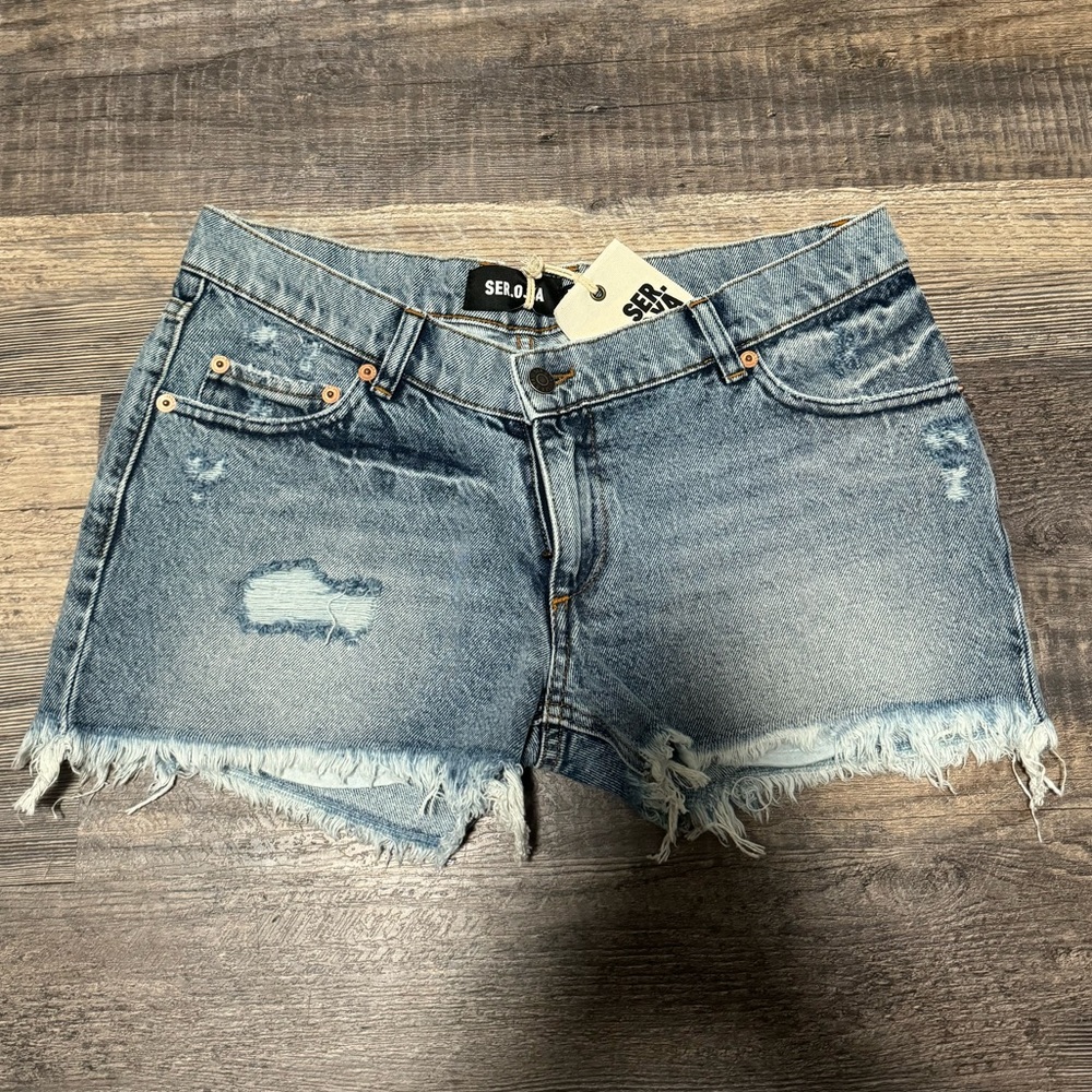 SER.O.YA LYLE LOW WAIST SHORTS ($295)